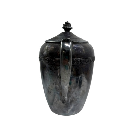 Teapot Creamer & Sugar Bowl Set F B Rogers Silver Over Copper Vintage DECOR ONLY - Picture 5 of 16